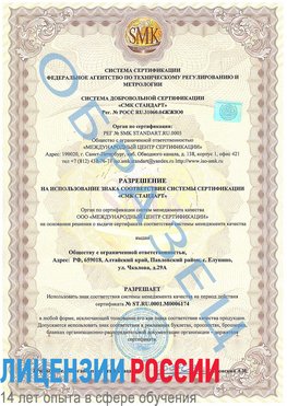 Образец разрешение Кисловодск Сертификат ISO 22000
